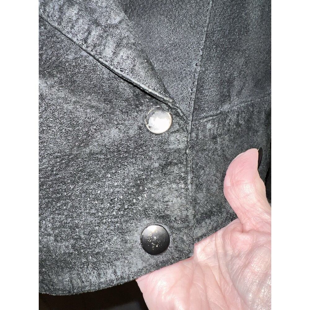 Vintage International Rinci Collection Black Leather Cropped Moto Jacket M - Picture 4 of 13